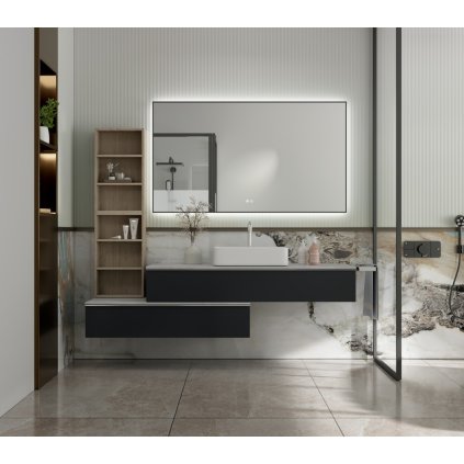 ErgaMeganLEDzrkadloCiernyRam140x80cm 1