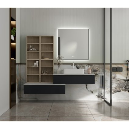 ErgaMeganLEDzrkadlo80x80cm ciernyram 1