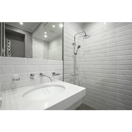 Invena Pandora, chiuvetă sub blat 490x400x210 mm, alb lucios, INV-CE-26-001-W