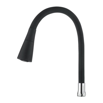 Invena, pipă elastică cu 2 funcții pentru baterii de lavoar, crom negru, INV-SC-B1-1Z1-L