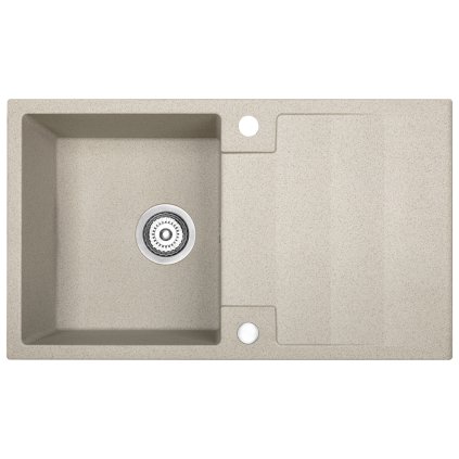 Kuchinox Rab, chiuvetă din granit cu 1 compartiment 760x440x160 mm, bej, LAV-SBF_411Y