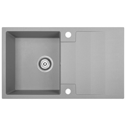 Kuchinox Rab, chiuvetă din granit cu 1 compartiment 760x440x160 mm, gri, LAV-SBF_511Y