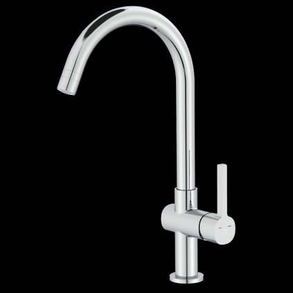 Laveo Alita, baterie chiuvetă cu pipă în formă de "U", cromată, LAV-BVA_068D