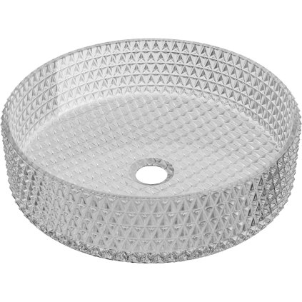 Mexen Aura, lavoar de blat din sticlă 39 × 39 cm, gri, 24013966