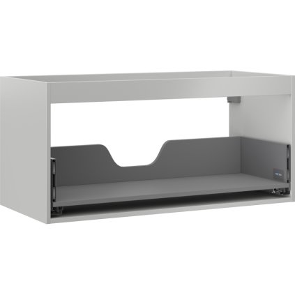 Mexen Box-A, dulap suspendat 100 cm, 1 sertar, gri mat, 91AX0-1000-470-1-62