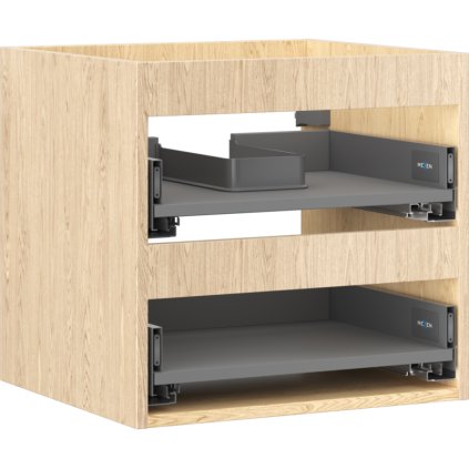 Mexen Box-A, dulap suspendat 50 cm, 2 sertare, stejar, 91AX0-0500-470-2-81