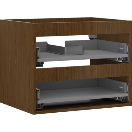 Mexen Box-A, dulap suspendat 60 cm, 2 sertare, nuc, 91AX0-0600-470-2-86