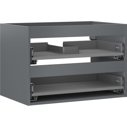 Mexen Box-A, dulap suspendat 70 cm, 2 sertare, grafit mat, 91AX0-0700-470-2-66
