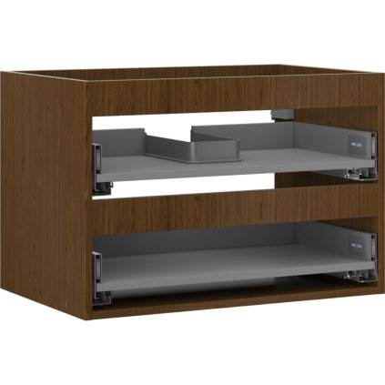 Mexen Box-A, dulap suspendat 70 cm, 2 sertare, nuc, 91AX0-0700-470-2-86