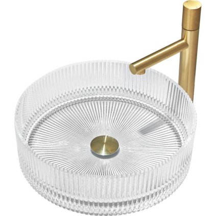 Mexen Eiva, lavoar de blat din sticlă 39 × 39 cm, transparent, 24163900