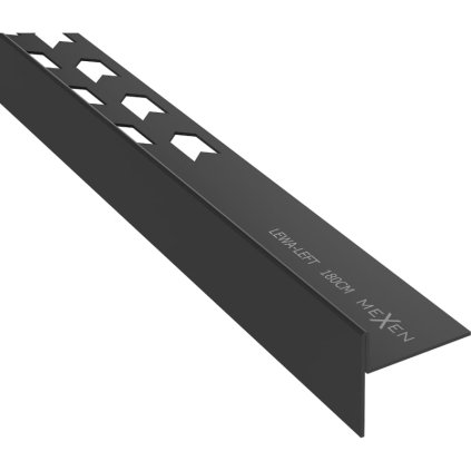 Mexen Line-B, plintă 180 cm, stânga, neagră, 187001180L