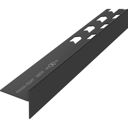 Plintă Mexen Line-B 180 cm, dreapta, neagră, 187001180R