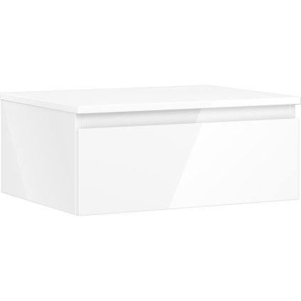 Mexen Orio, mobilier de baie 60 cm cu blat, 1 sertar, alb lucios, 91A10-06023-1-BFC00