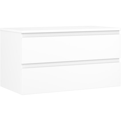 Mexen Orio, mobilier de baie 90 cm cu blat, 2 sertare, alb mat, 91A10-09047-2-BFFC01