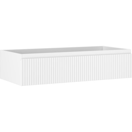 Mexen Rivel, mobilier baie 100 cm, 1 sertar, canelat, alb mat, 91A20-10023-1-BF01