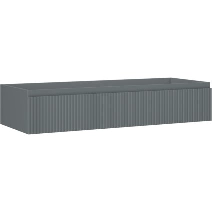 Mexen Rivel, mobilier baie 120 cm, 1 sertar, canelat, grafit mat, 91A20-12023-1-BF66