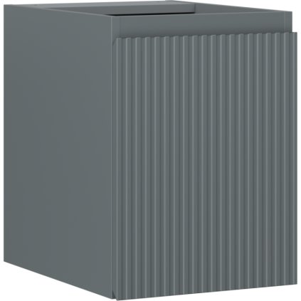 Mexen Rivel, Dulap baie 35 cm, 1 ușă, cu caneluri, grafit mat, 91A21-03547-1-BF66