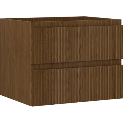 Mexen Rivel, mobilier baie 60 cm, 2 sertare, canelat, nuc, 91A20-06047-2-BFF86