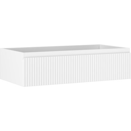 Mexen Rivel, mobilier baie 90 cm, 1 sertar, canelat, alb mat, 91A20-09023-1-BF01