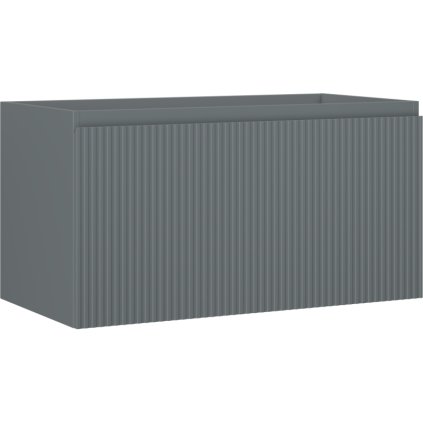 Mexen Rivel, mobilier baie 90 cm, 1 sertar, canelat, grafit mat, 91A20-09047-1-BF66