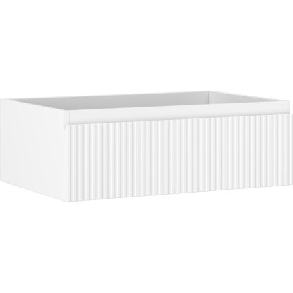 Mexen Rivel, mobilier baie sub lavoar 70 cm, 1 sertar, canelat, alb mat, 91A20-07023-1-BF01