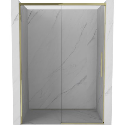 Mexen Rox, ușă glisantă de duș 155 cm, sticlă transparentă, profil auriu, 8C2-155-000-50-00