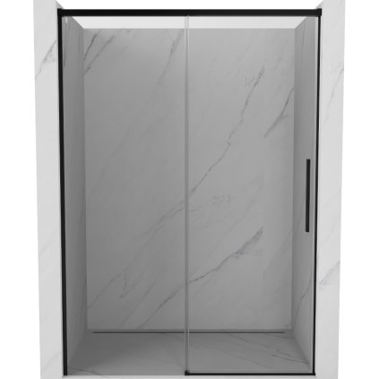 Mexen Rox, ușă de duș glisantă 160 cm, sticlă transparentă, profil negru, 8C2-160-000-70-00