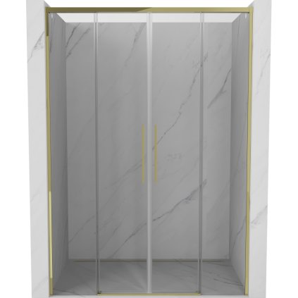 Mexen Rox, ușă de duș glisantă 160 cm, sticlă transparentă, profil auriu, 8C2-160-002-50-00