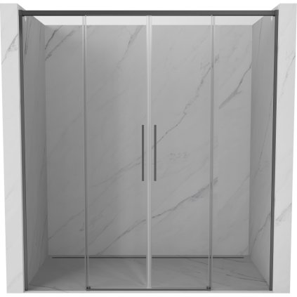 Mexen Rox, ușă glisantă de duș 190 cm, sticlă transparentă de 8 mm, profil grafit, 8C2-190-002-95-00