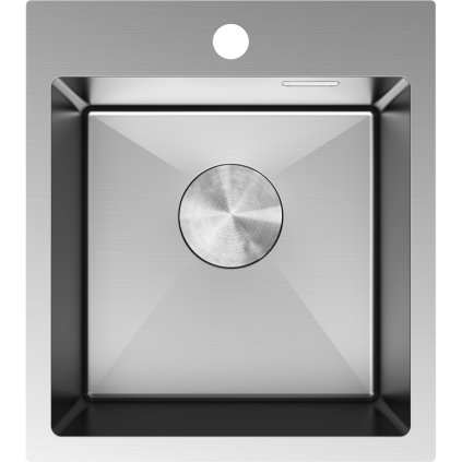 Chiuvetă Mexen Solix, din oțel inoxidabil cu 1 compartiment, 400 x 450 mm, oțel periat, 6401401000-01