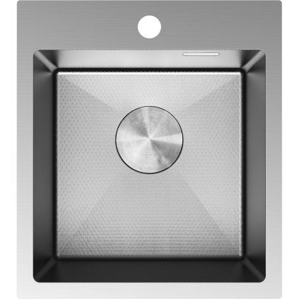 Chiuvetă Mexen Solix, din oțel inoxidabil cu 1 compartiment, 400 x 450 mm, oțel periat, model fagure, 6401401000-01HC