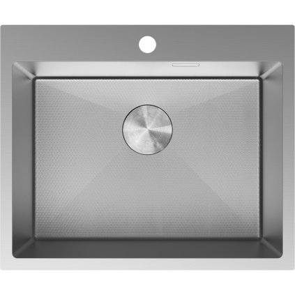 Chiuvetă Mexen Solix, din oțel inoxidabil cu 1 compartiment, 600 x 500 mm, oțel periat, model fagure, 6408601000-01HC