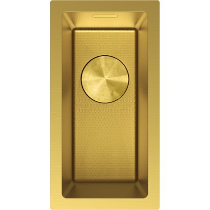 Chiuvetă Mexen Trixo, din oțel inoxidabil cu 1 cuvă, 230 x 440 mm, auriu periat, model fagure, 6411221000-55HC