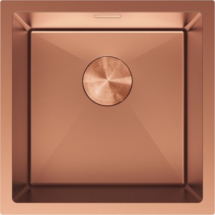 Chiuvetă Mexen Trixo, din oțel inoxidabil cu 1 cuvă, 440 x 440 mm, cupru periat, 6413441000-65