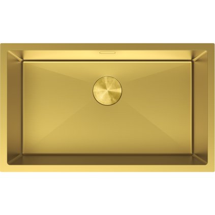 Chiuvetă Mexen Trixo, din oțel inoxidabil cu 1 cuvă, 750 x 440 mm, auriu periat, 6415751000-55