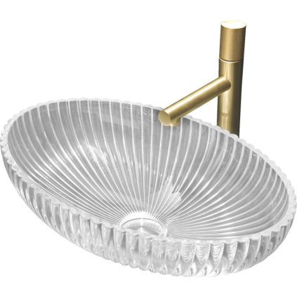 Lavoar de blat Mexen Zira, din sticlă, 53 × 35 cm, transparent, 24175300