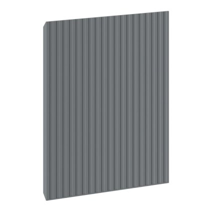Mexen, Front canelat pentru corp de mobilier de baie 45 x 43,5 cm, grafit mat, 91A21-0450-470-1-66