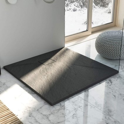 Rea Magnum, cădiță de duș 90x90x2,5 cm, neagră, REA-K3910