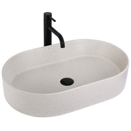 Lavoar de blat Rea Nadia, 610x385x120 mm, imitație piatră, REA-U7341