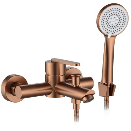 Rea Ontario, baterie cadă cu set de duș manual, cupru mat, REA-B0973