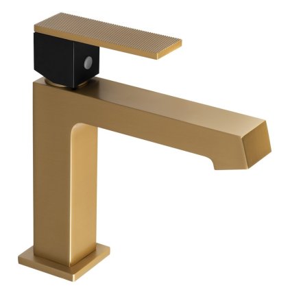 Sapho KRONY, baterie lavoar cu piedestal, auriu mat, GJ002GB