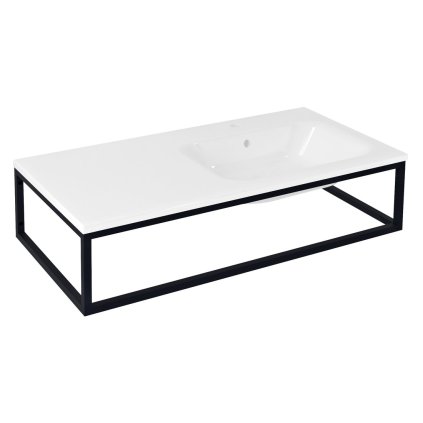 Sapho, consolă SKA pentru lavoar/blat, 100x22x51cm, negru mat, SKA810