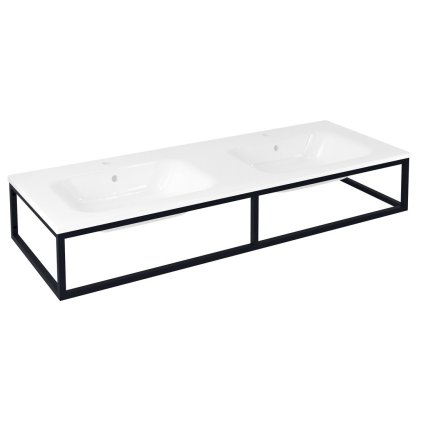 Sapho, consolă SKA pentru lavoar/blat, 140x22x51cm, negru mat, SKA840