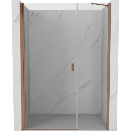 Mexen Mist-B, ușă de duș cu 1 aripă 105 cm, sticlă transparentă, profil mat cupră, 8A2-105-001-65-00
