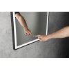 Aqualine, oglinda CORNA cu iluminare LED 60x80cm, senzor tactil, reglabil, negru mat, CN060