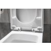 Aqualine, scaun WC DONA, Soft Close, alb, FD121