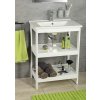 Aqualine, dulap pentru lavoar cu etaj ETIDE 71,5x86x44 cm, alb mat, ET720