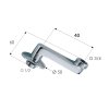 Aqualine, Excenter cu capac cromat trandafir în spatele bateriei 1/2 "x 3/4" - 100 (150) mm, buc, 83298
