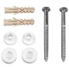 Aqualine, set MAK10 pentru ancorarea vaselor WC, șurub 6,0x70, alb, 40023
