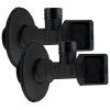 Aqualine, robinet cu bilă de colț 1/2"x3/8", fără piuliță, pereche, negru mat, 5306B